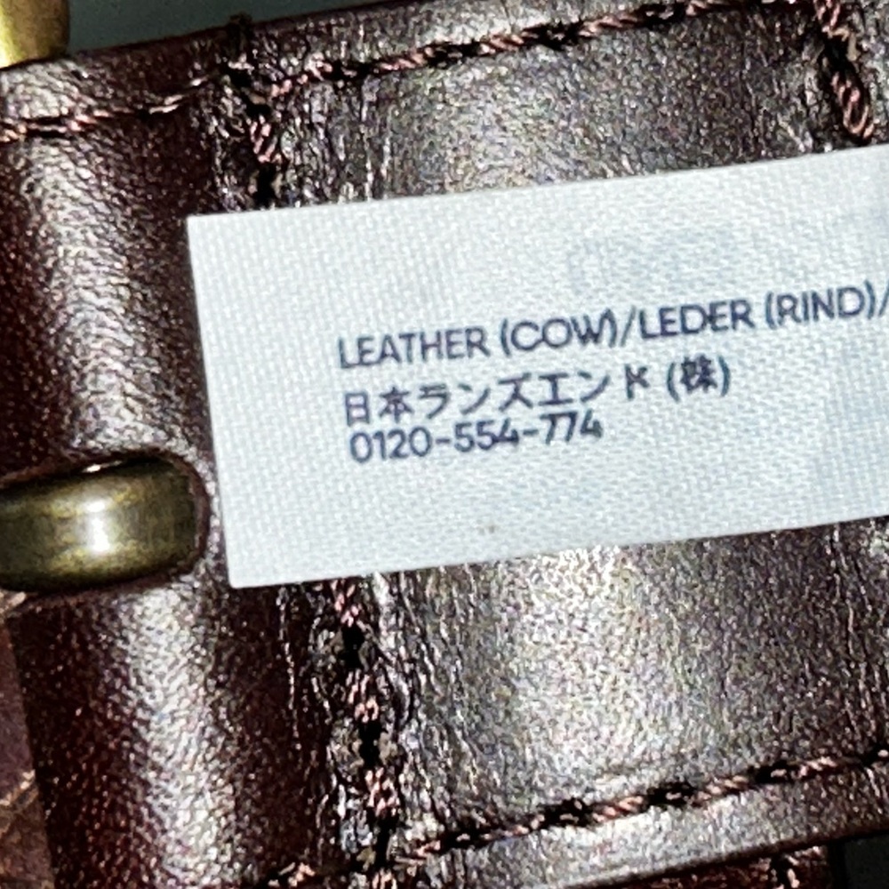 Lands End braided leather belt size S small 28-30 1.25 inches wide 37” long - Picture 3 of 4